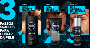 Conheça os novos produtos faciais da linha NIVEA MEN DEEP desenvolvidos para a pele masculina!