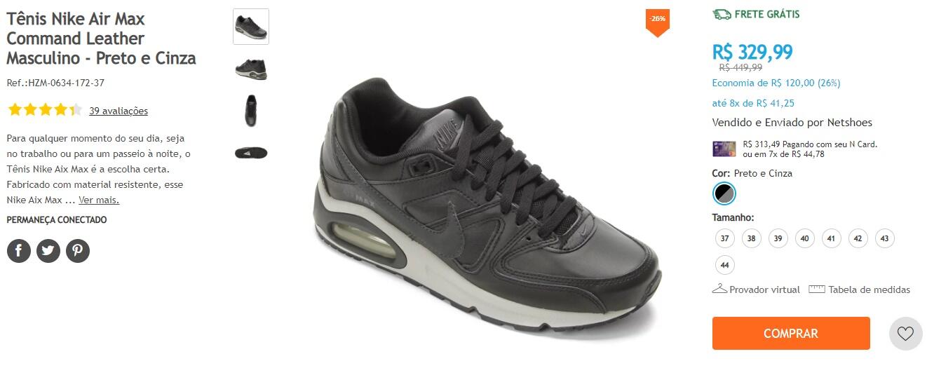 tênis Nike Air Max Command leather