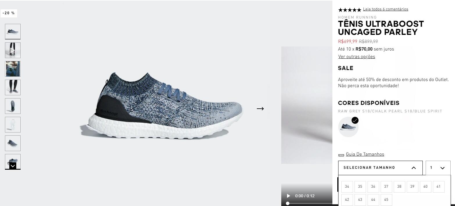 TÊNIS ULTRABOOST UNCAGED PARLEY