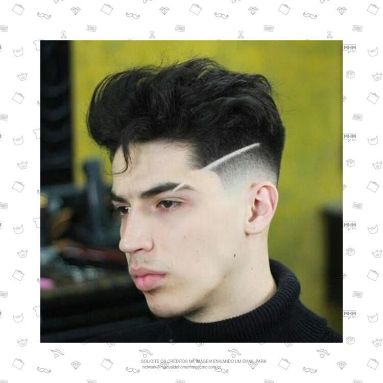 Tape fade ( Americano ) em 2023  Desenho de cabelo masculino
