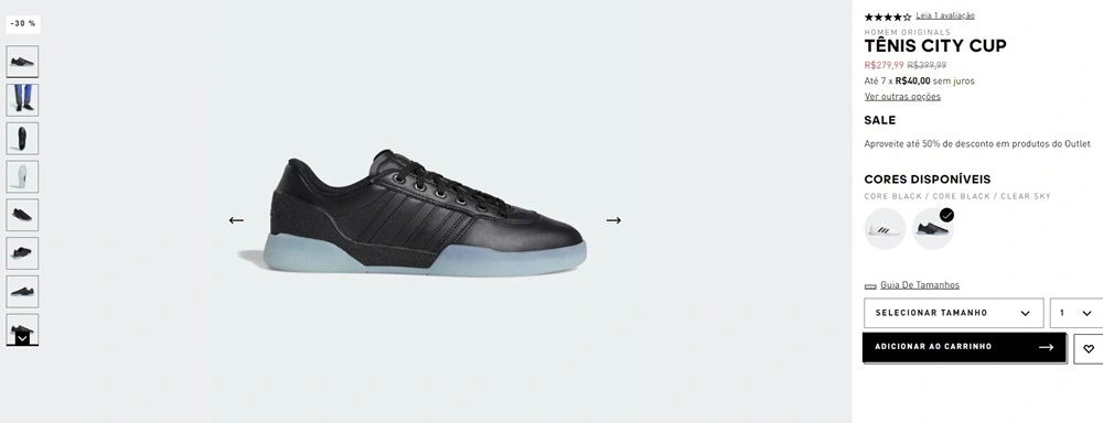 Adidas city cup preto