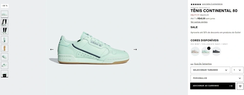 Tênis Continental 80