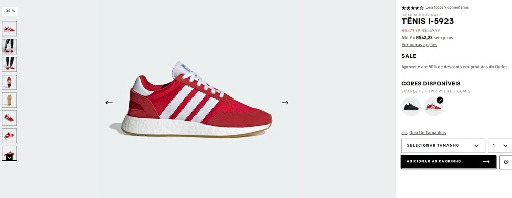 tênis I-5923 vermelho