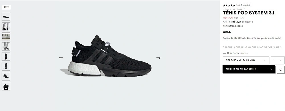 tênis Pod System 3.1 preto