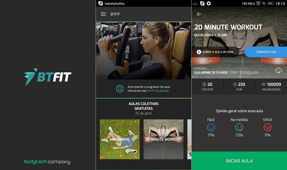 BtFit aplicativos para treinar em casa