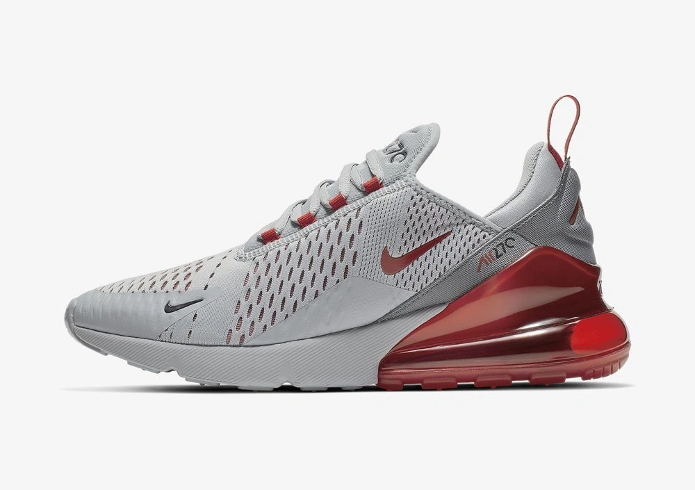 TÊNIS NIKE AIR MAX 270 cinza e vermelho