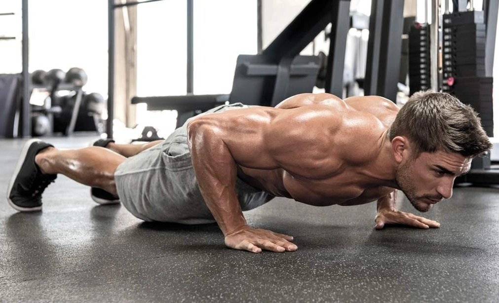 flexão aberta- treino para peitoral