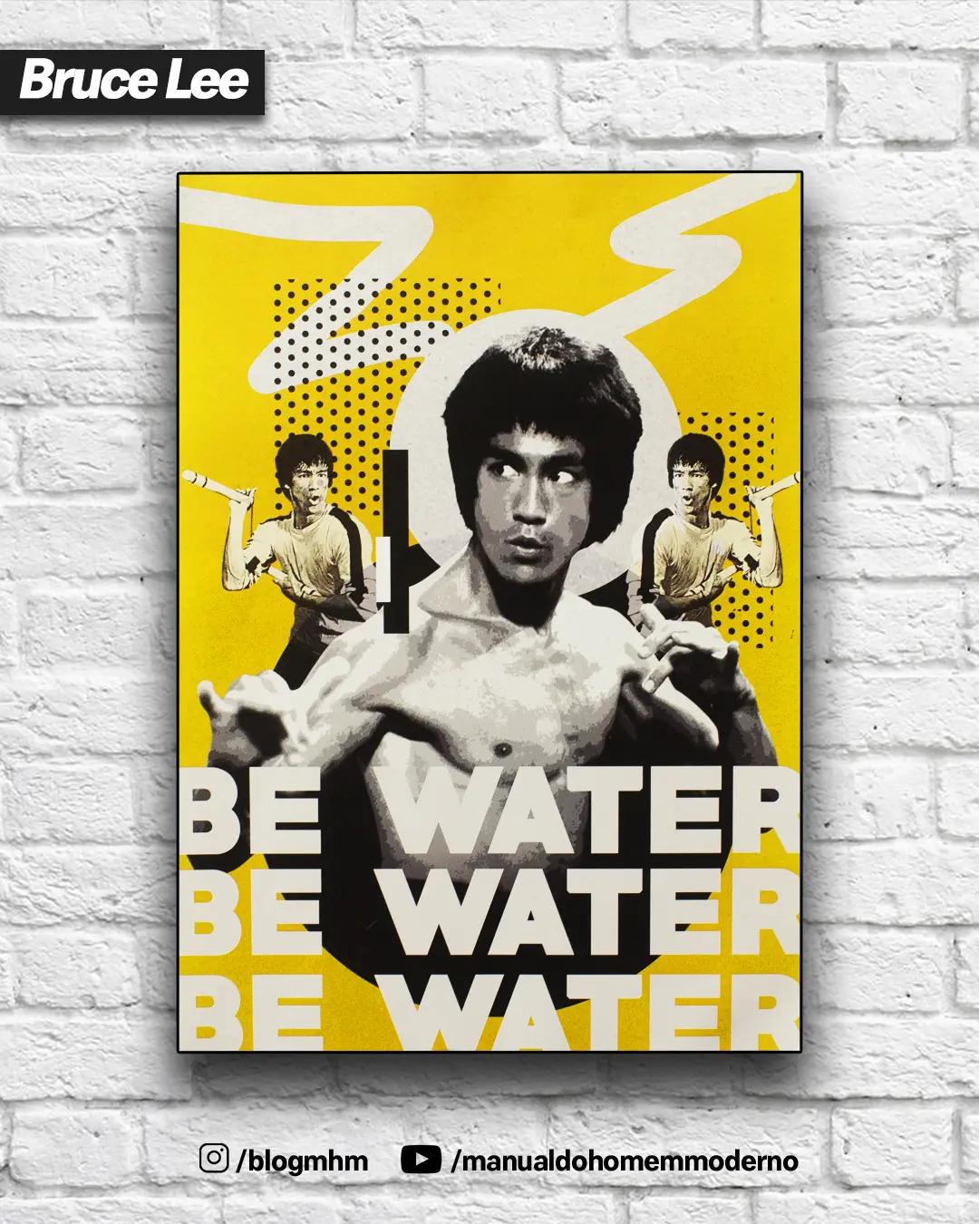 bruce lee - quadro de decoração masculina