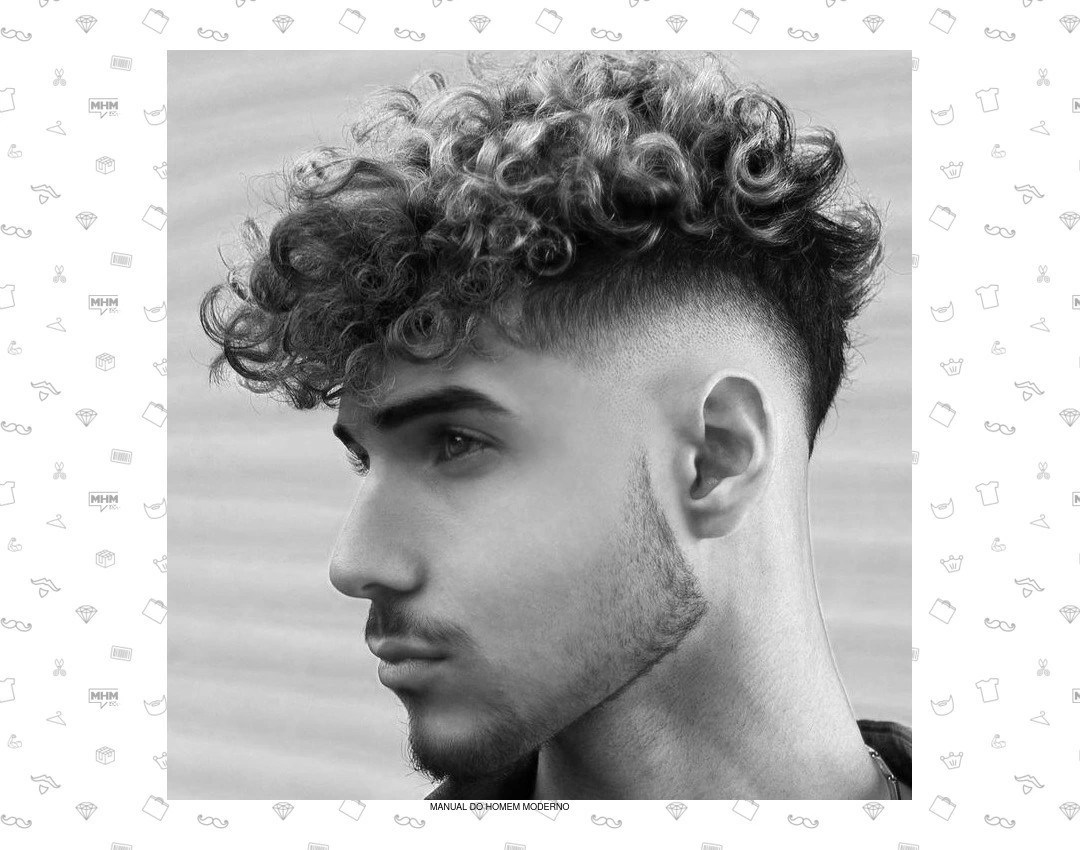 Cacheado com lateral raspada - Crédito: Reprodução