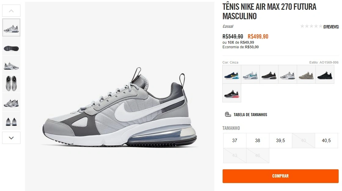 TÊNIS NIKE AIR MAX 270 FUTURA