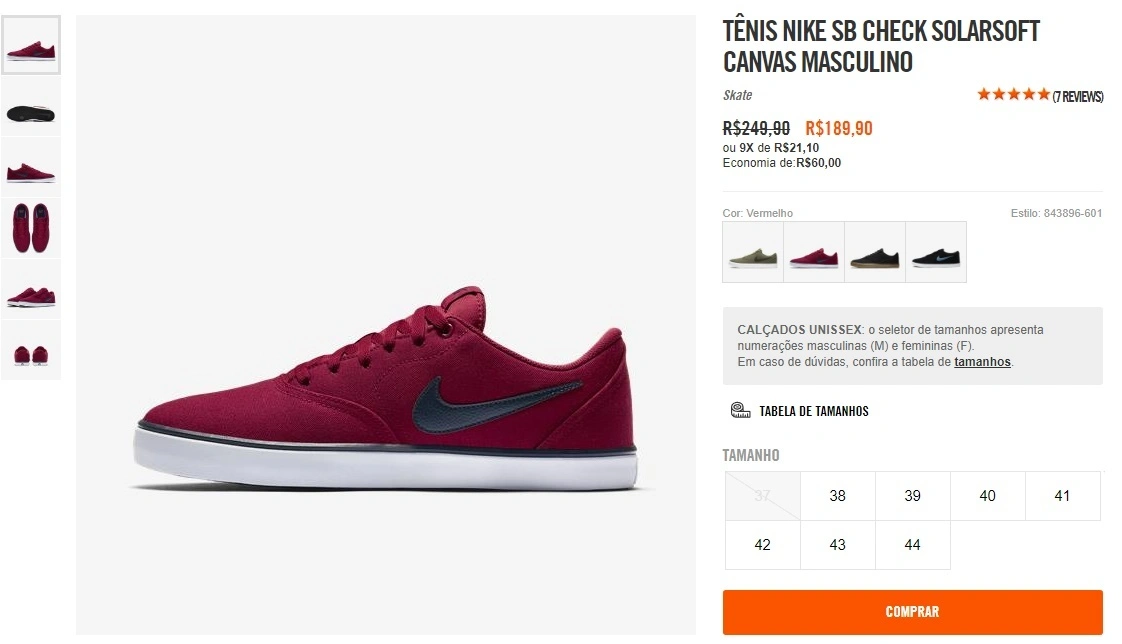 Tênis Nike SB Check Solarsoft