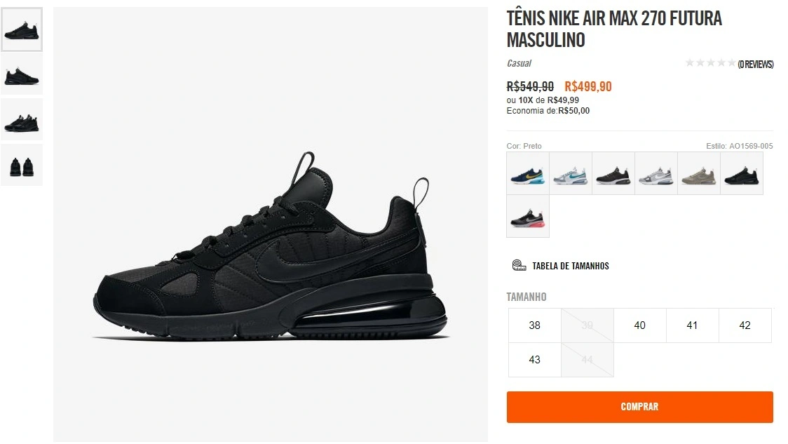 TÊNIS NIKE AIR MAX 270 FUTURA MASCULINO