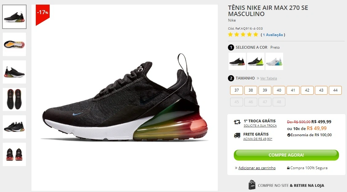 Tênis Nike Air Max 270 SE
