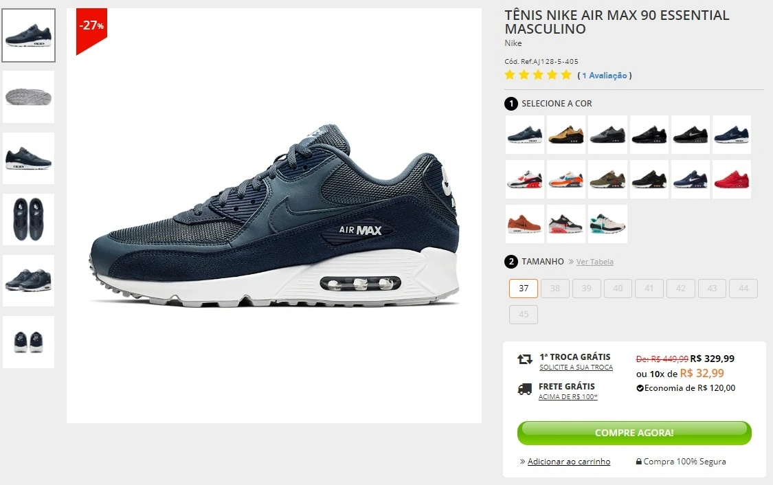 Tênis Nike Air Max 90 Essential