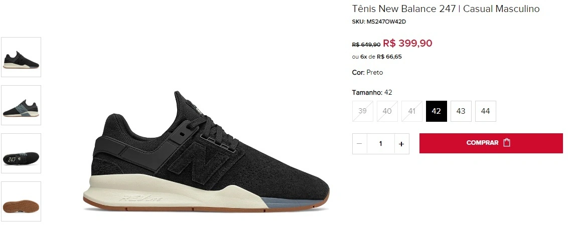 Tênis New Balance 247 preto