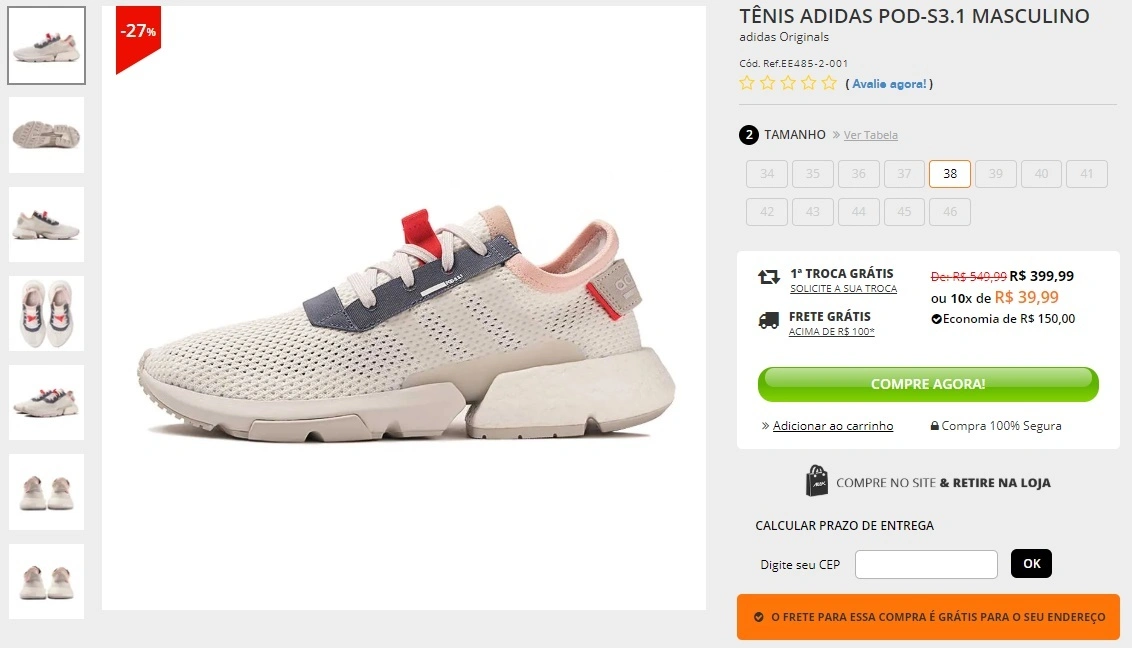 tênis Adidas Pod S3.1