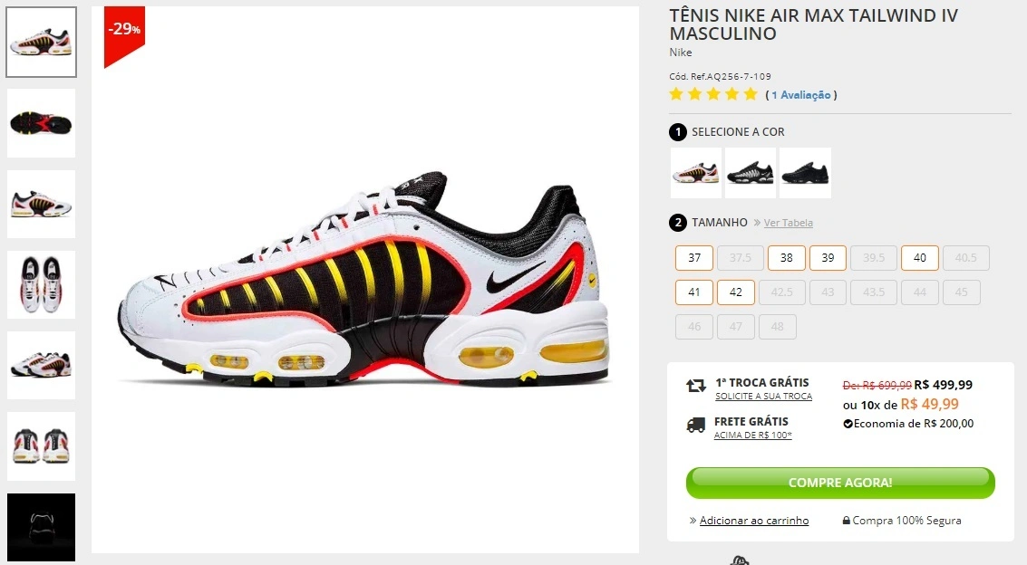 Tênis Nike Air Max TailWind IV