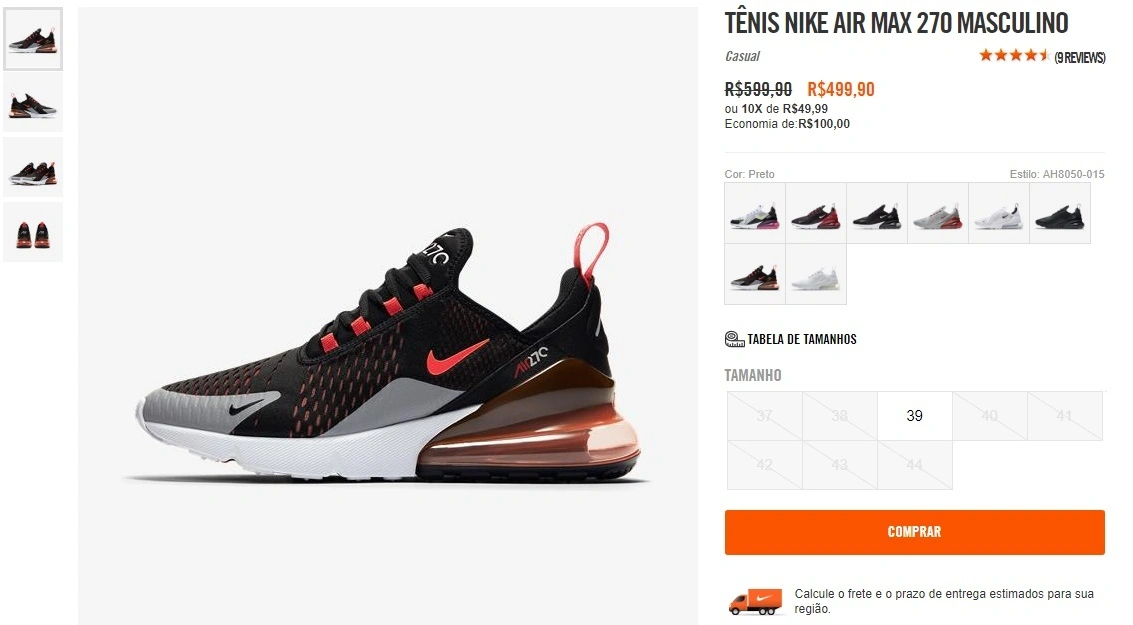 TÊNIS NIKE AIR MAX 270