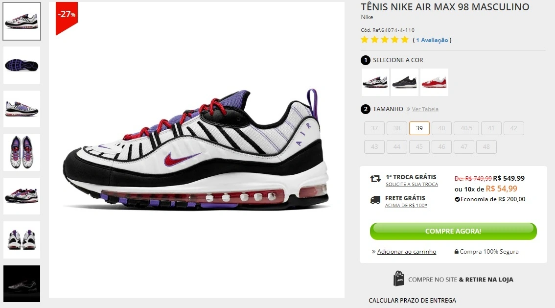 Tênis Nike Air Max 98