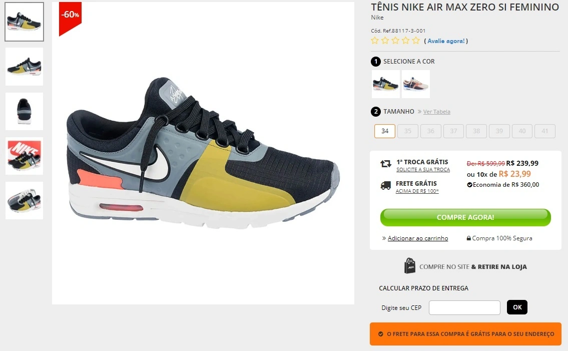 Tênis Nike Air Max Zero SI