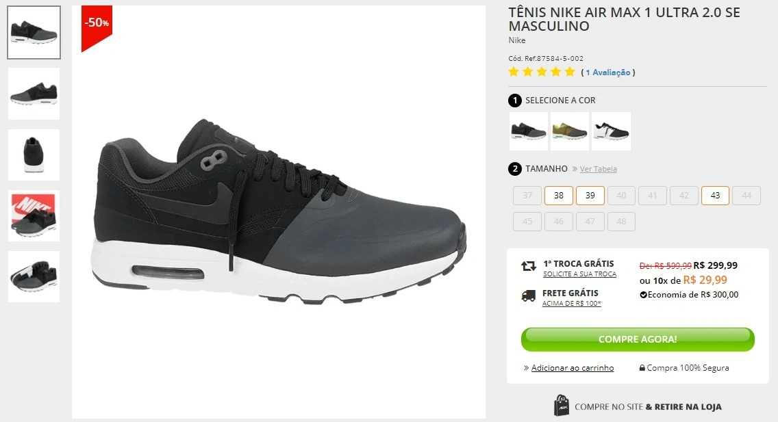 Tênis Nike Air Max 1 Ultra 2.0 SE