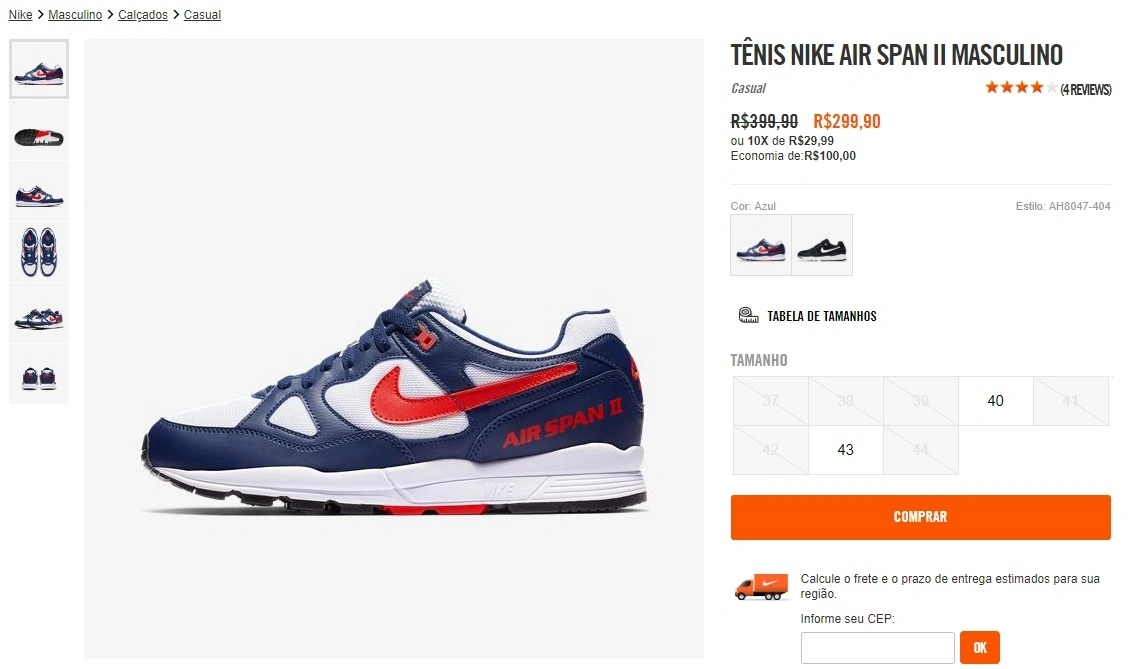 Tênis Nike Air Span 2