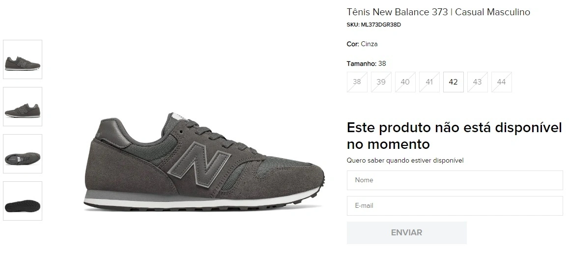 New Balance 373 cinza