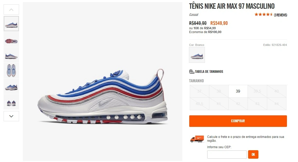 TÊNIS NIKE AIR MAX 97