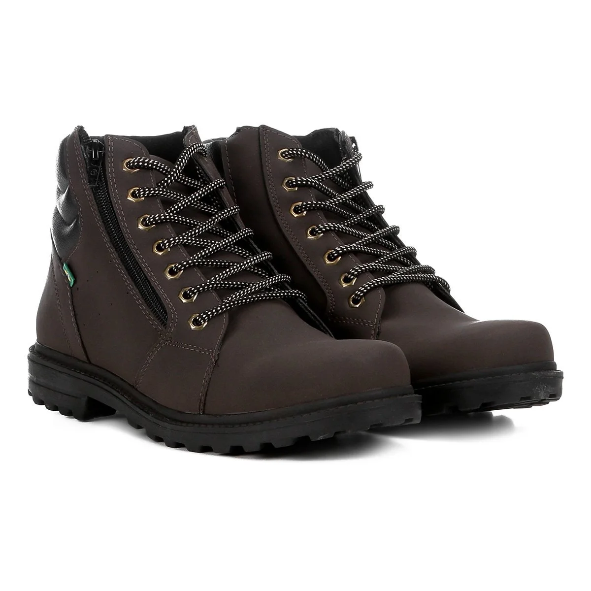 Bota Coturno Walkabout Zíper Masculina - Café