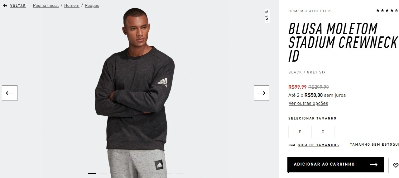 Blusa moletom Stadium Crewneck id