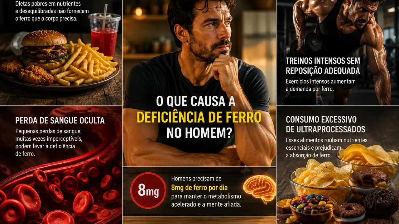 O que causa a deficiência de ferro no homem?