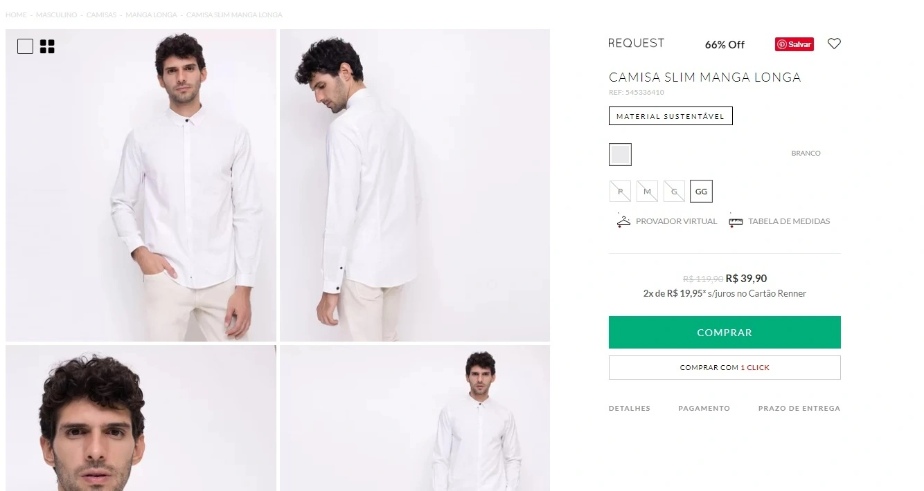 CAMISA SLIM MANGA LONGA