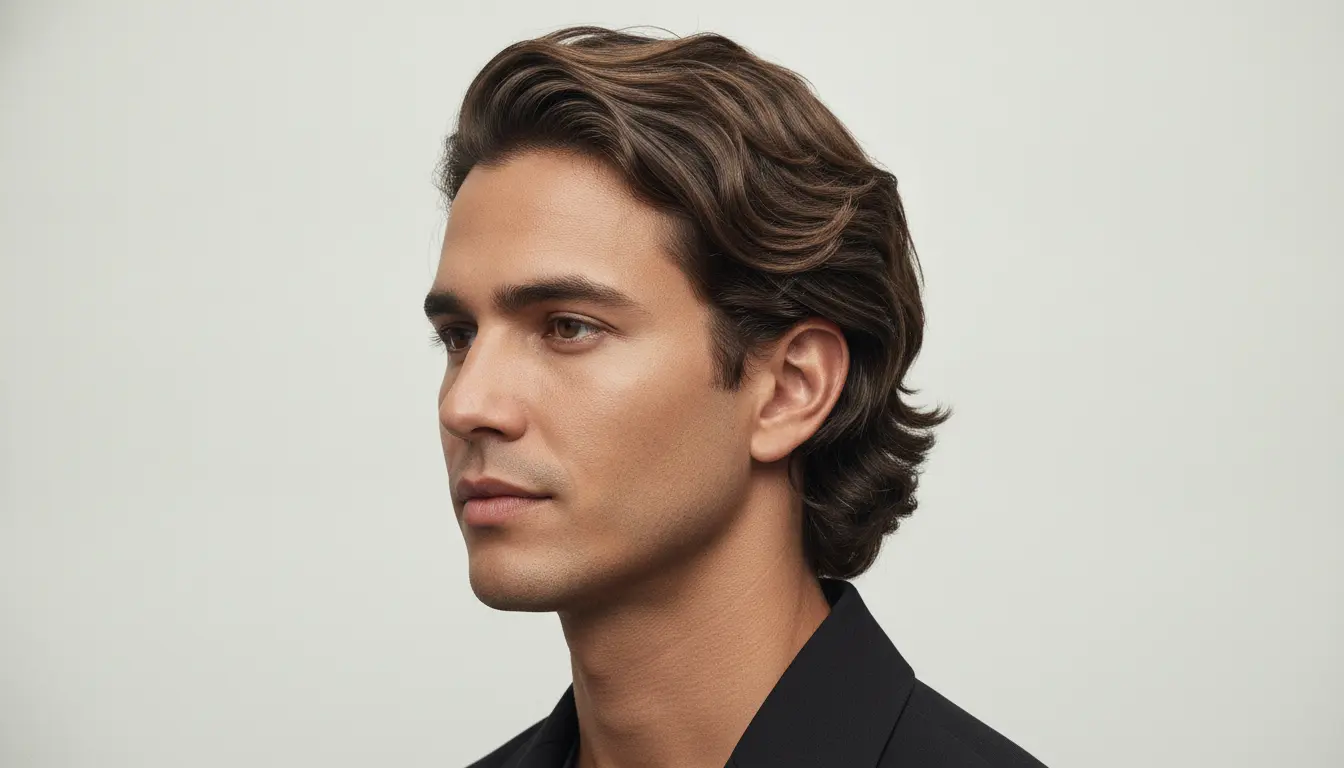 Homem brasileiro com cabelo ondulado e corte clássico na tesoura
