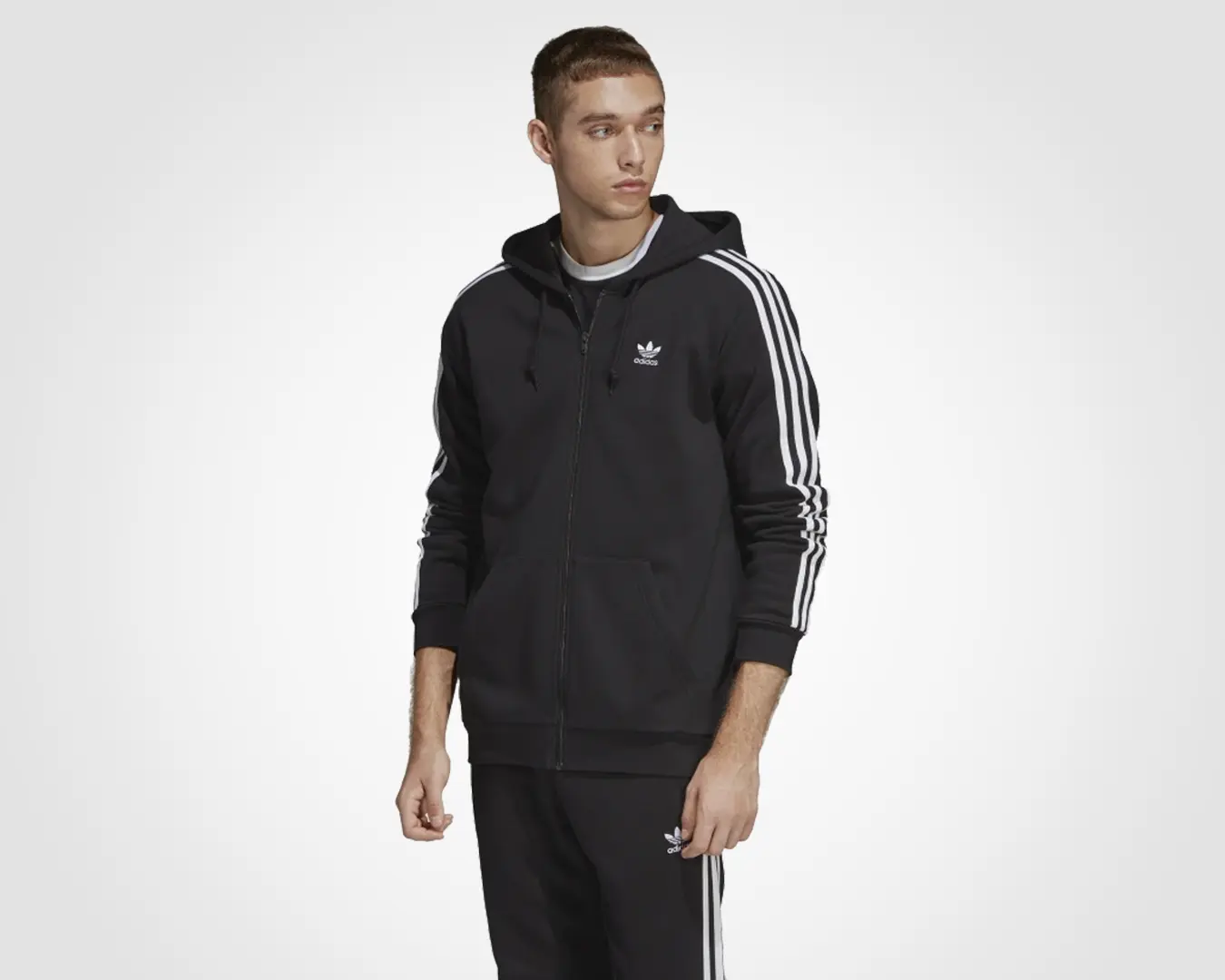 Moletom Blusa Capuz 3 Stripes