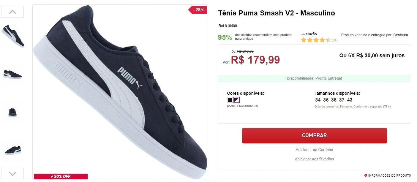 Tênis Puma Smash V2