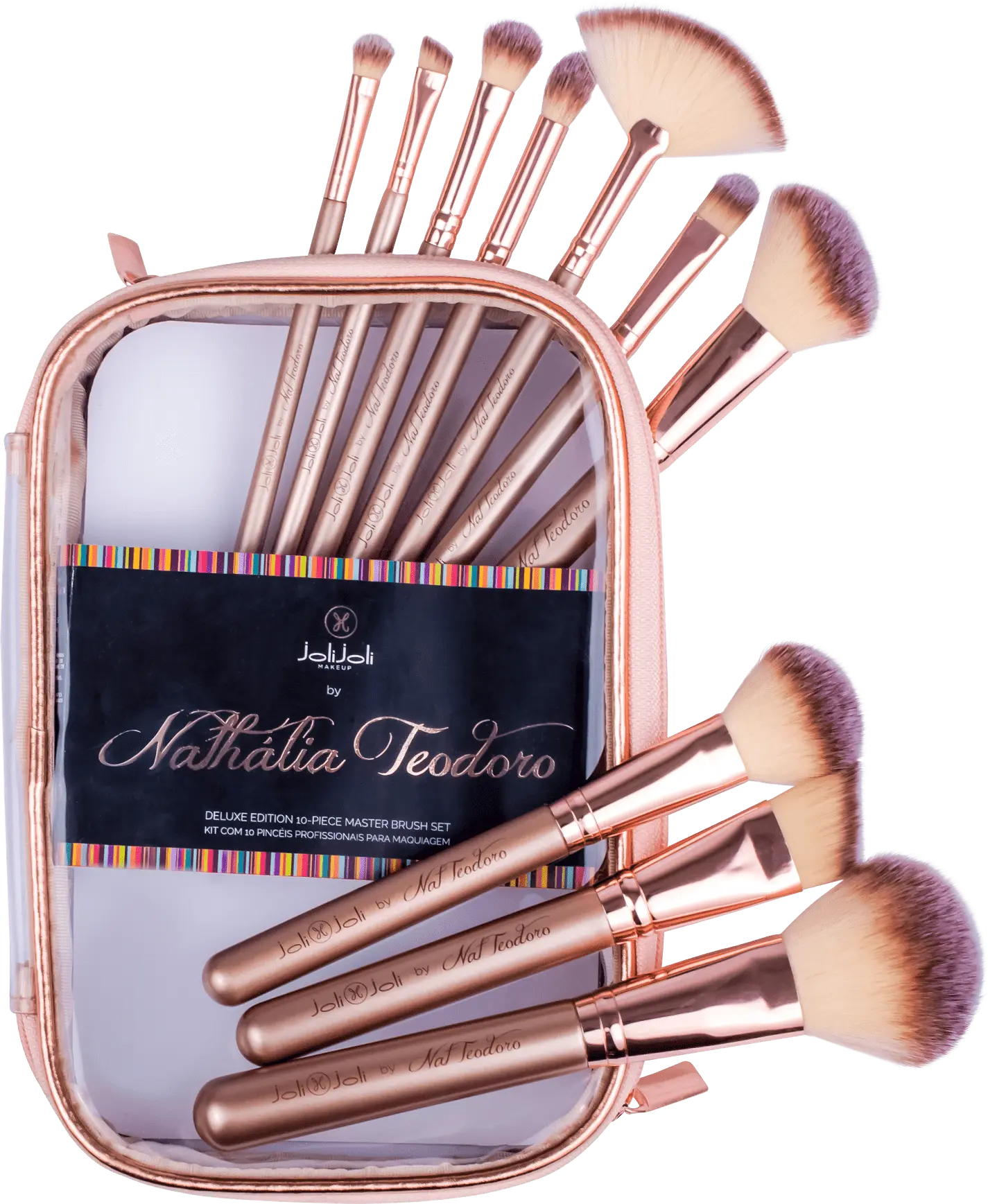 KIT DE 10 PINCÉIS JOLI JOLI BY NATHÁLIA TEODORO