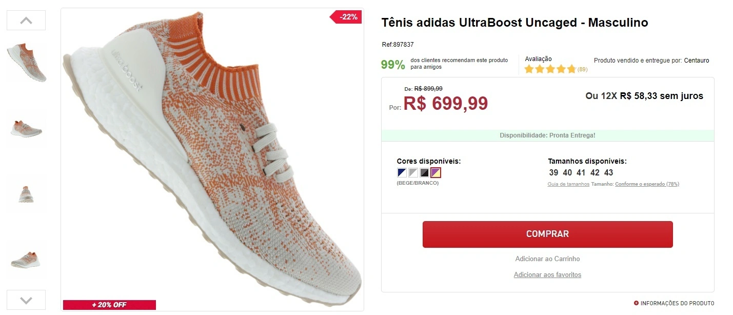Tênis Adidas UltraBoost Uncaged