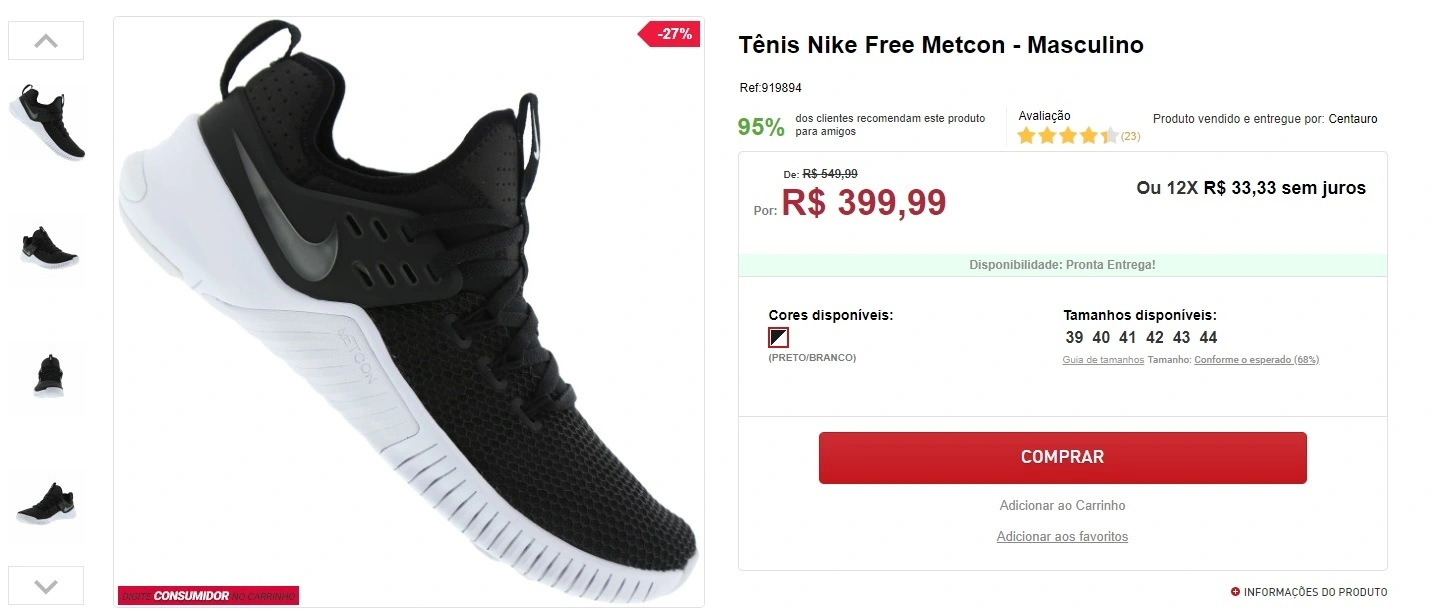 Tênis Nike Free Metcon