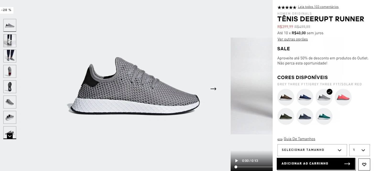 TÊNIS DEERUPT RUNNER
