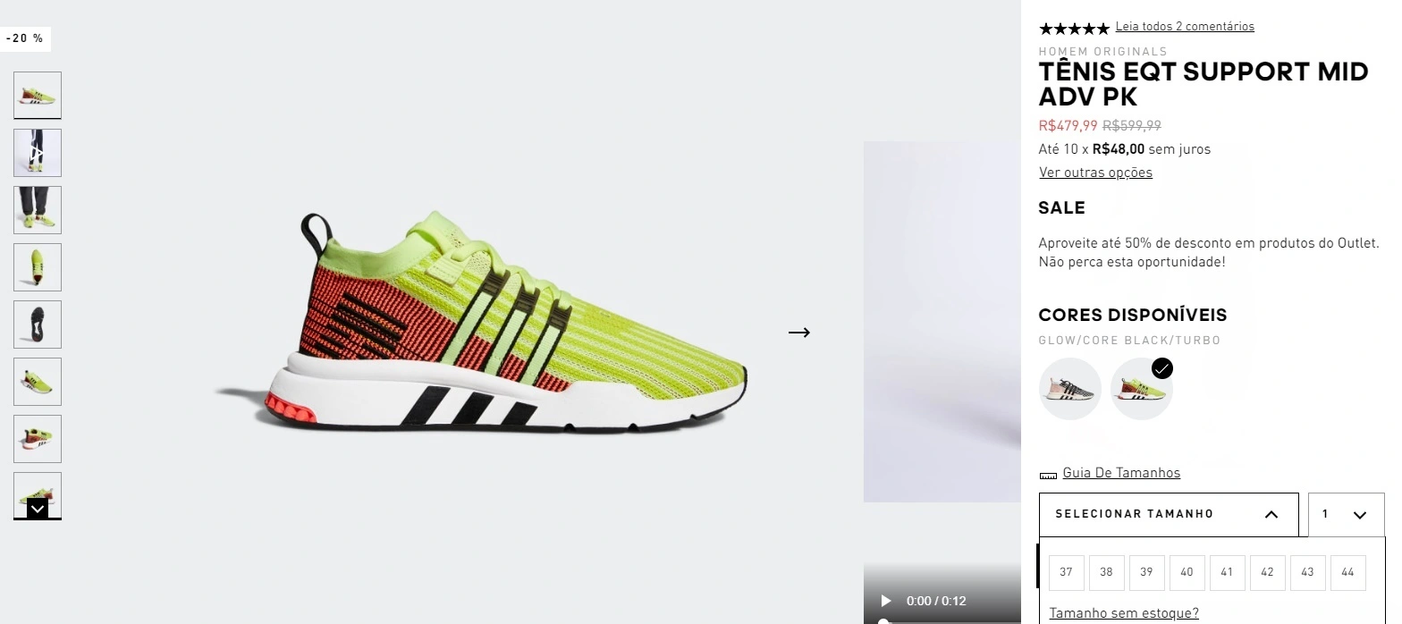 TÊNIS EQT SUPPORT MID ADV PK