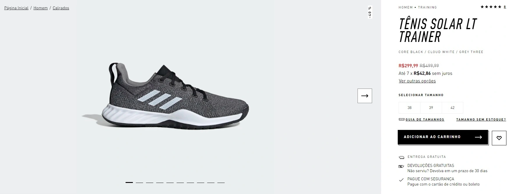 tênis Solar LT Trainer