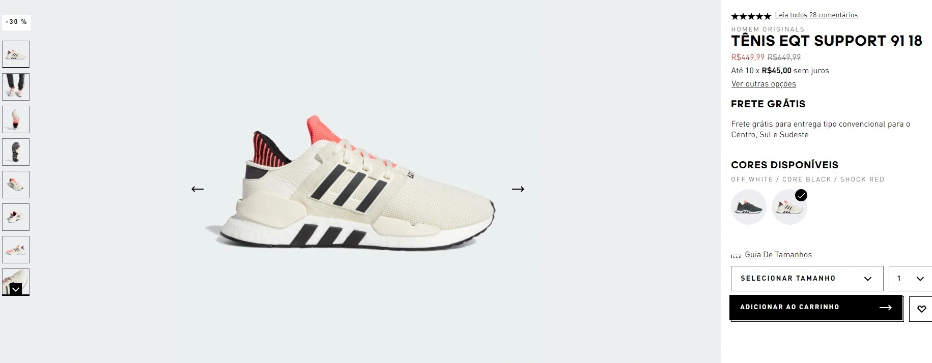 tênis EQT Support 91 18
