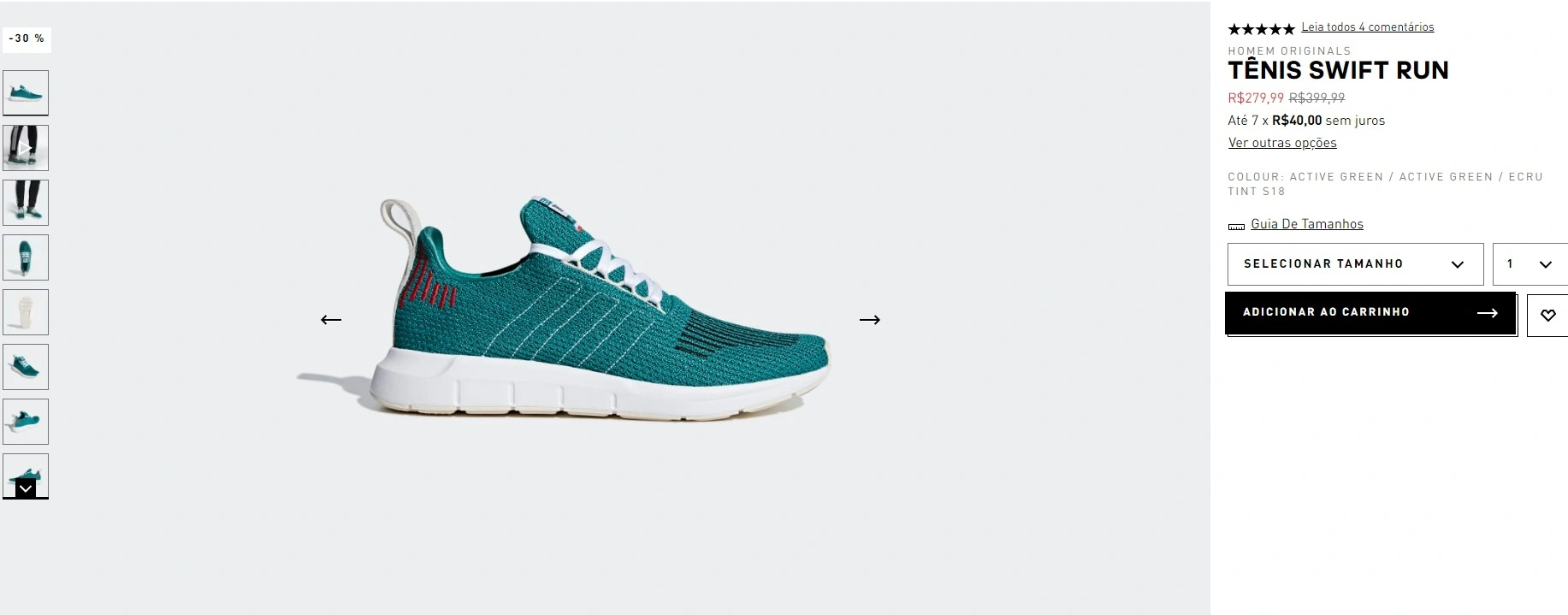 Tênis Swift run verde