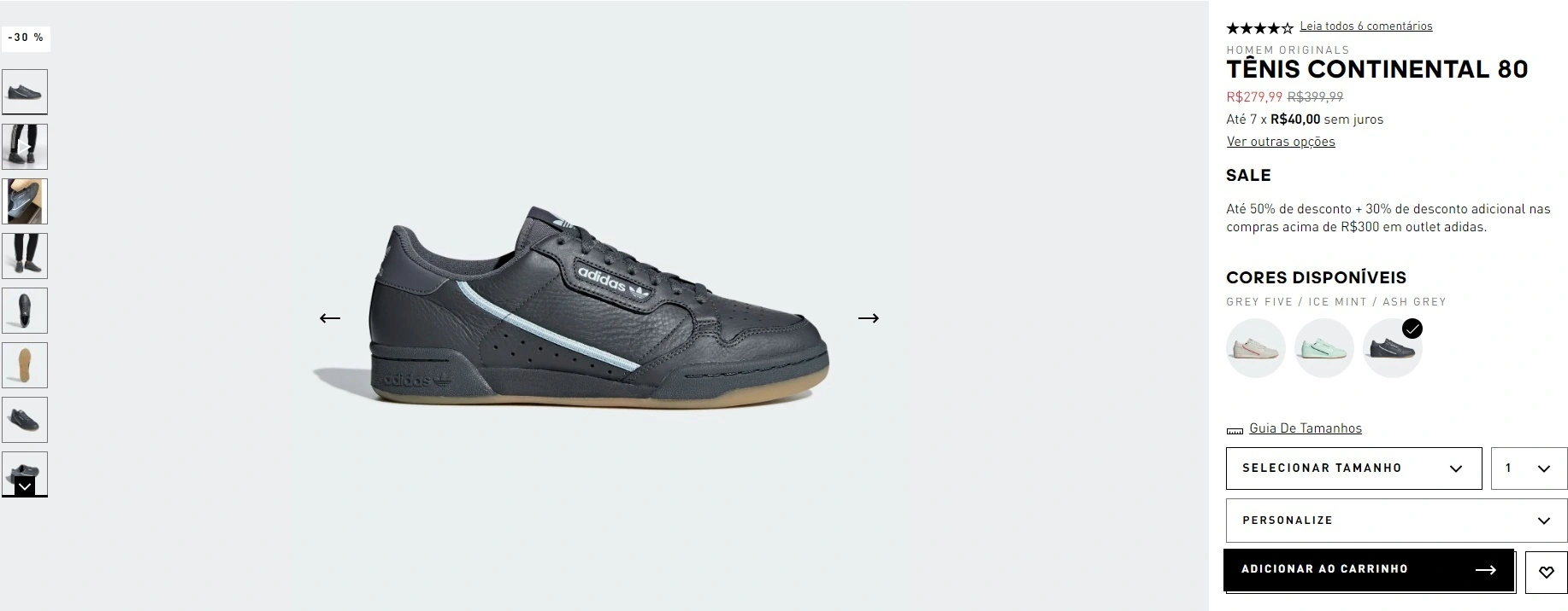 tênis Continental 80