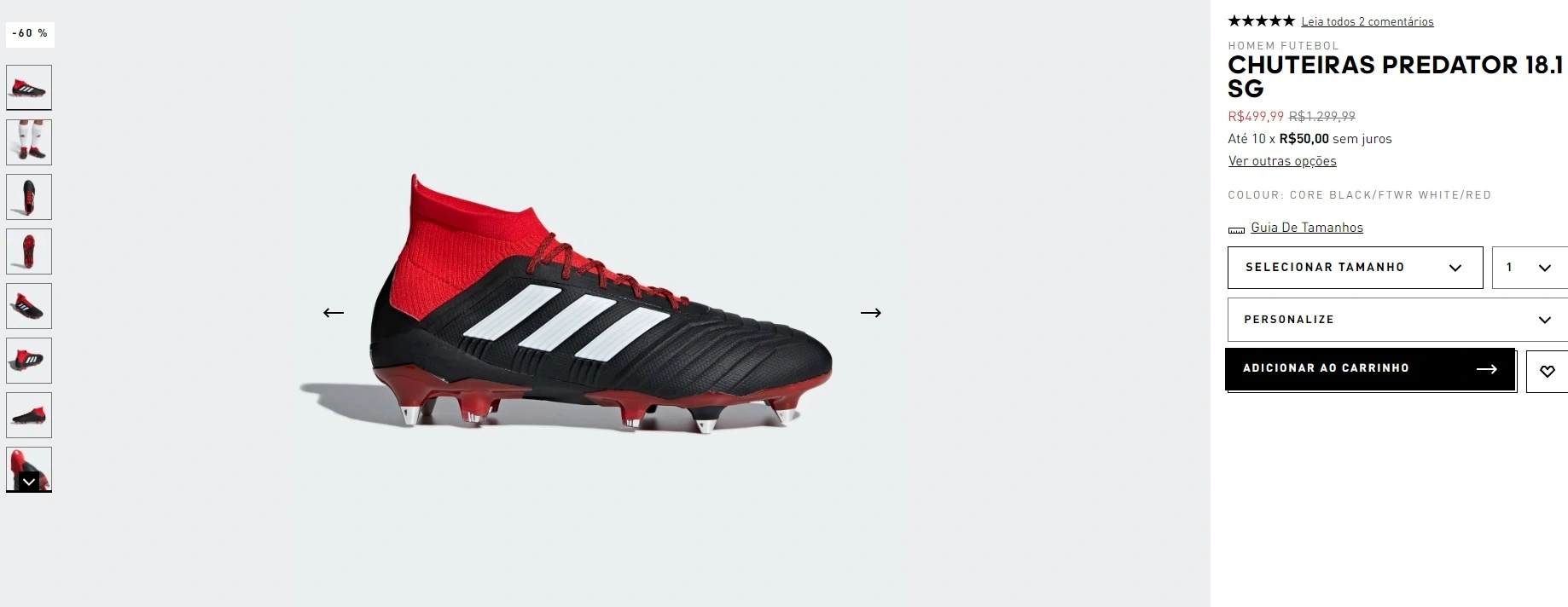 chuteiras Predator 18.1 SG