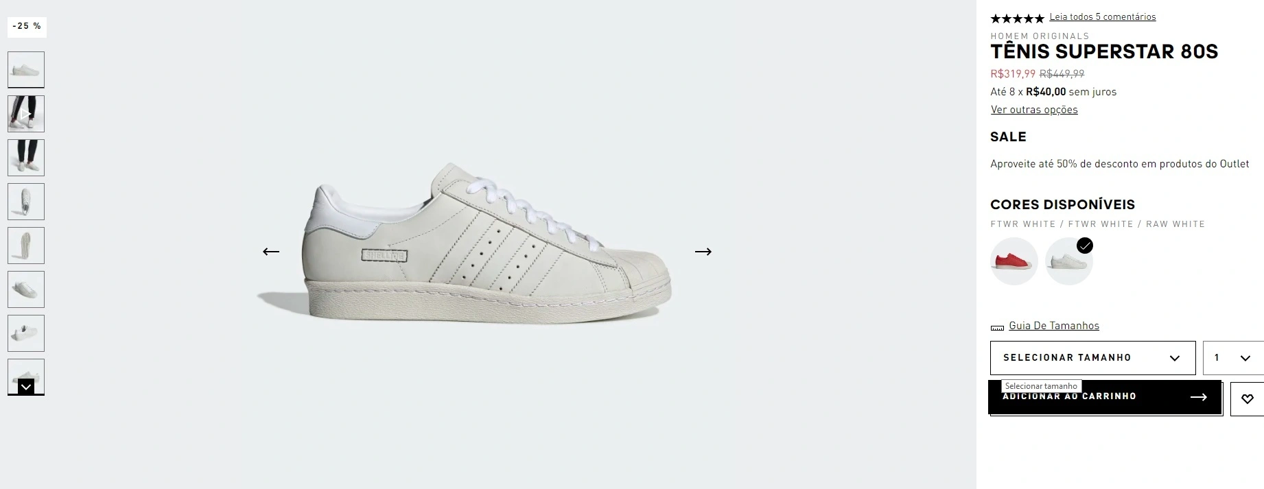 tênis Superstar 80S