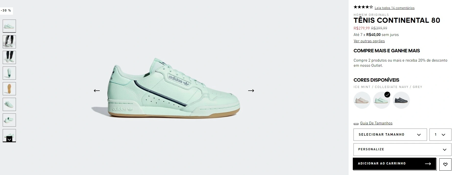 tênis Continental 80