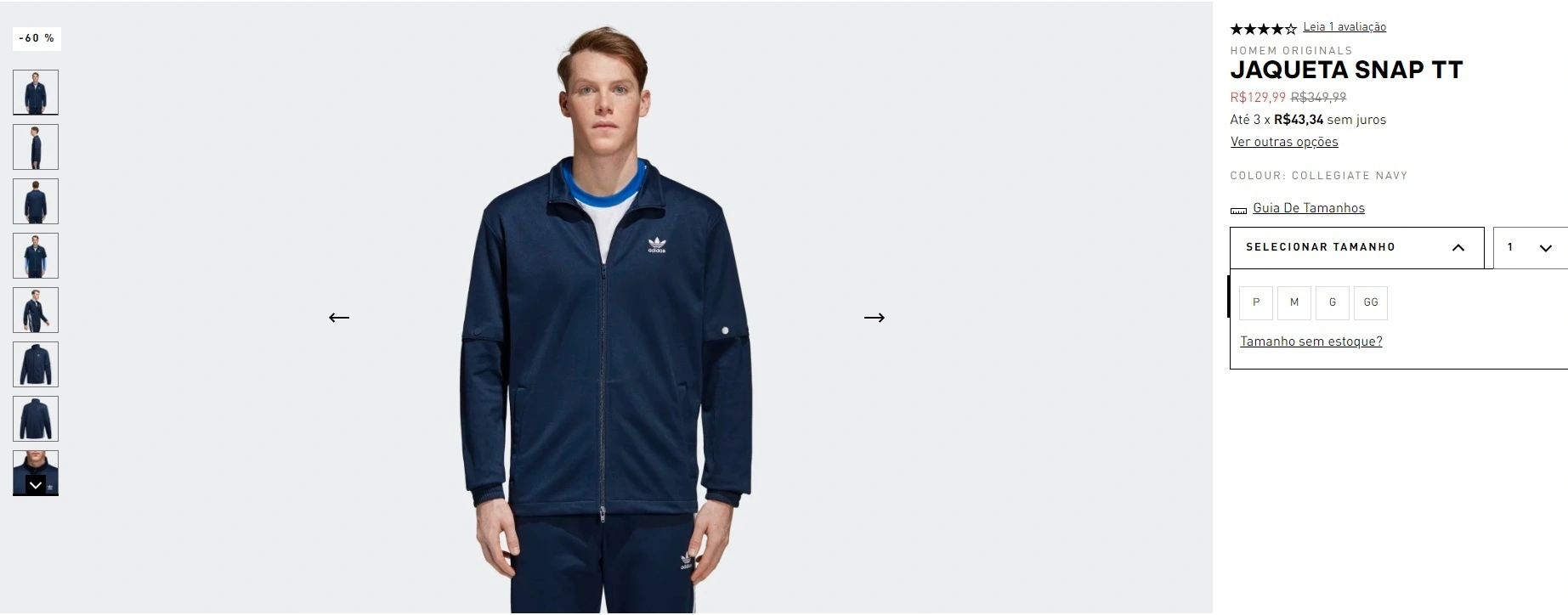 Jaqueta Adidas Snap TT