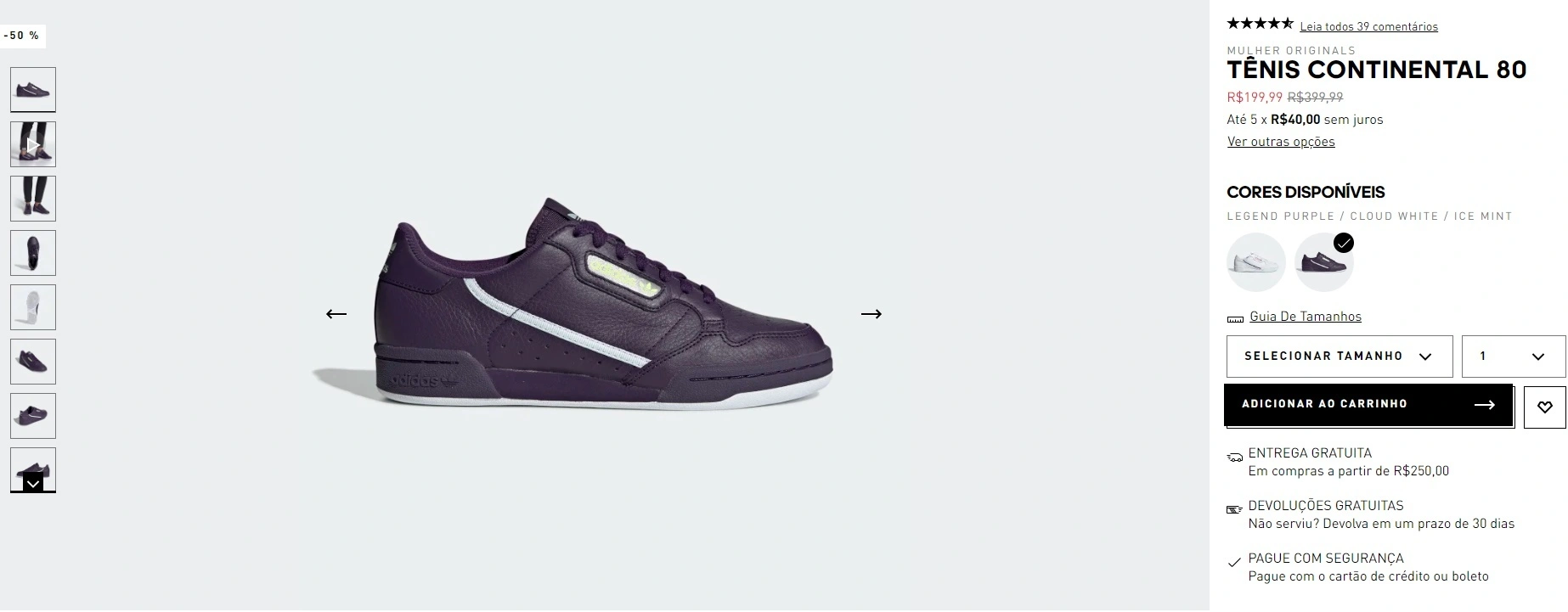 tênis Continental 80 S