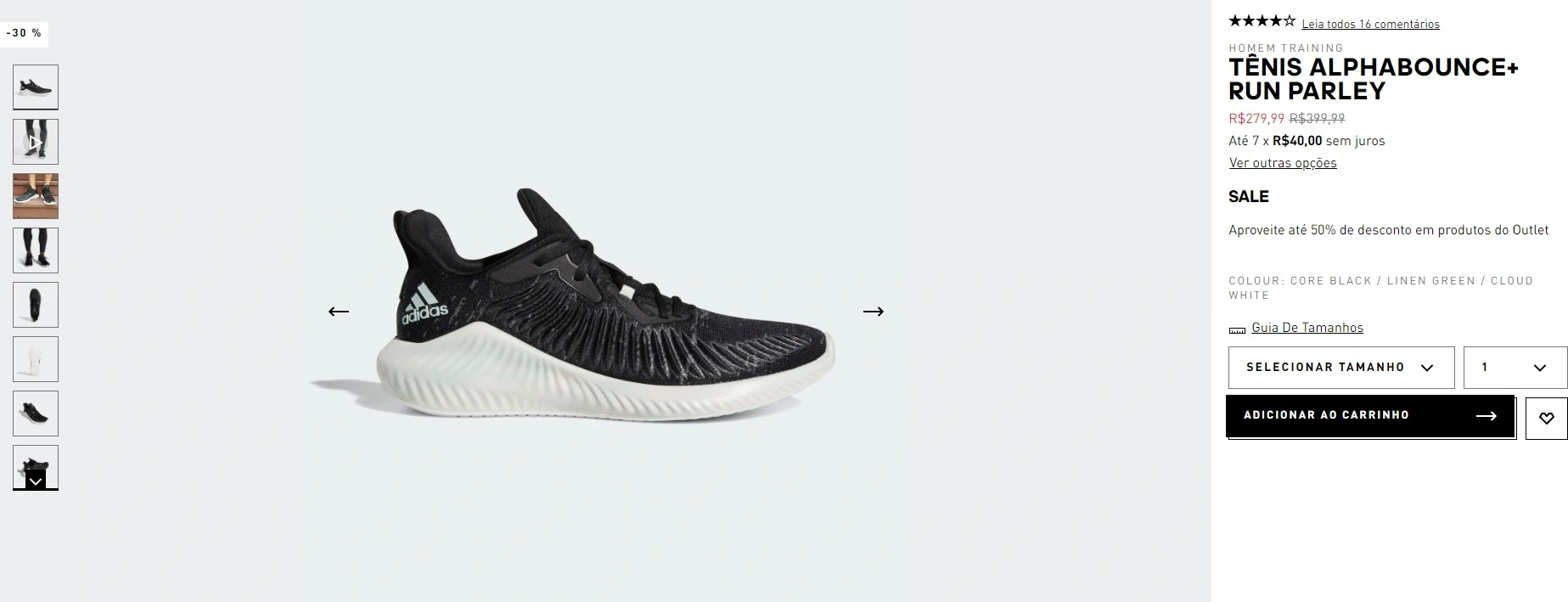 Tênis Alphabounce + Run Parley
